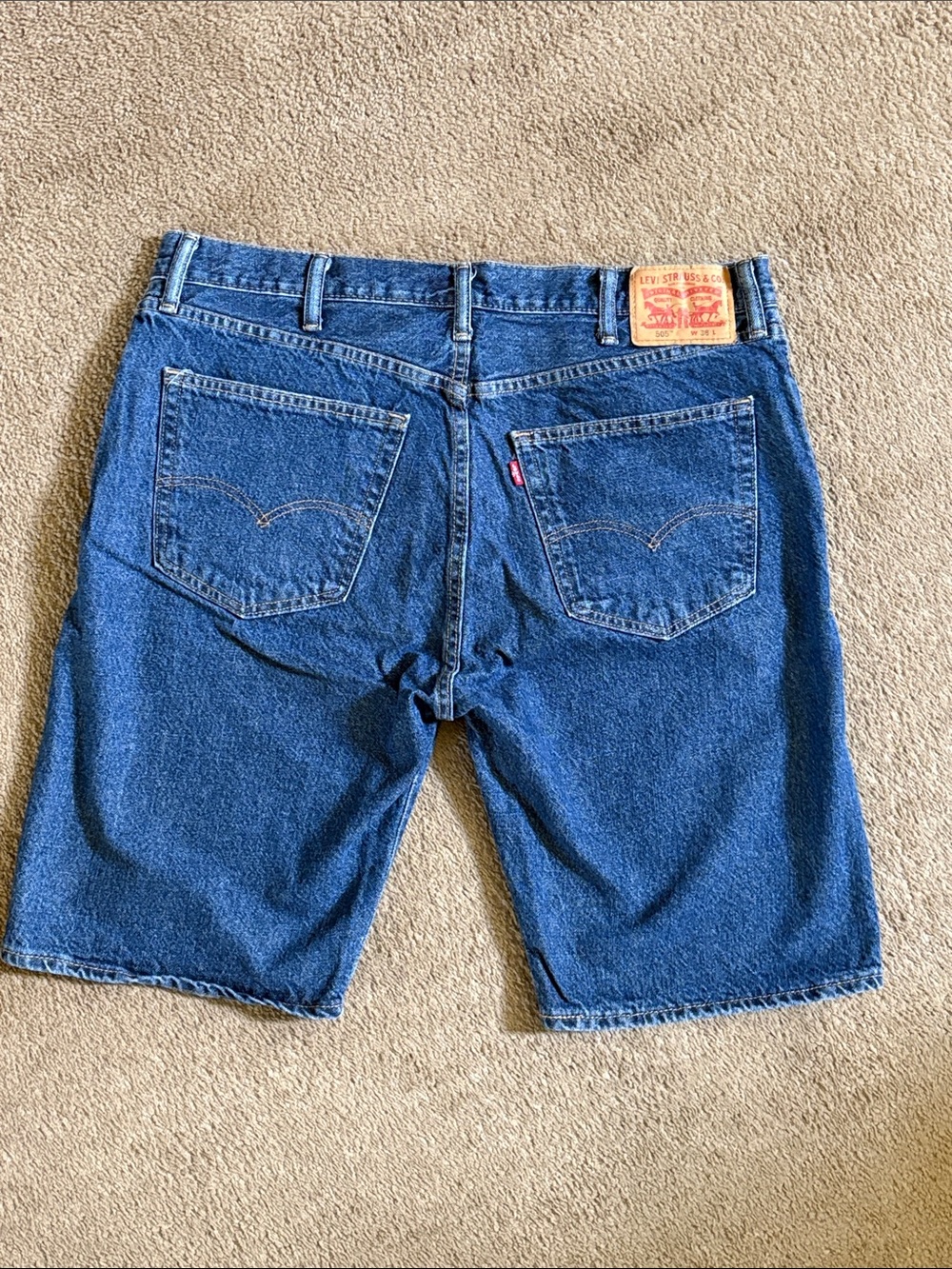 New Levi's Men's 38 Dark Blue prewashed Straight Denim Jeans